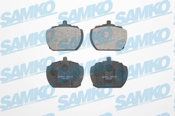 Samko 5SP143 - Kit de plaquettes de frein, frein à disque cwaw.fr