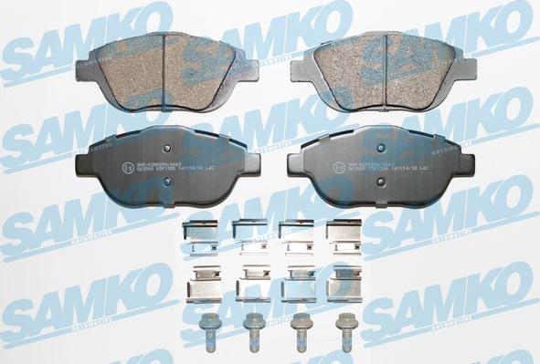 Samko 5SP1590K - Kit de plaquettes de frein, frein à disque cwaw.fr