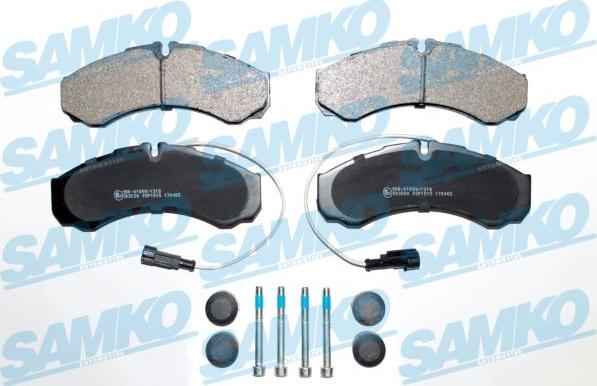 Samko 5SP1515K - Kit de plaquettes de frein, frein à disque cwaw.fr