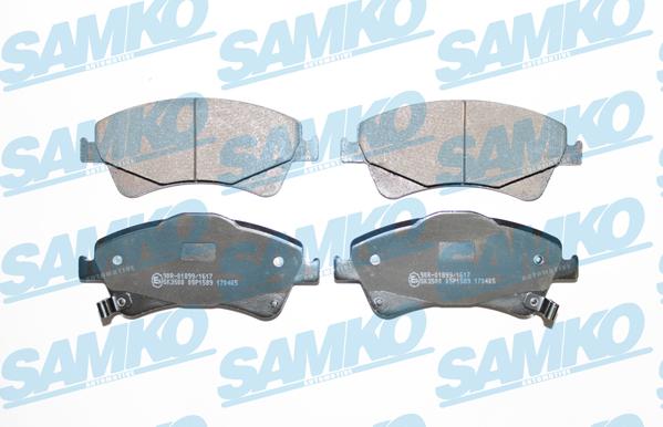 Samko 5SP1589 - Kit de plaquettes de frein, frein à disque cwaw.fr