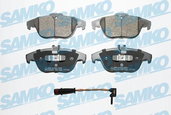 Samko 5SP1528A - Kit de plaquettes de frein, frein à disque cwaw.fr