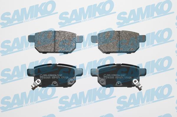 Samko 5SP1571 - Kit de plaquettes de frein, frein à disque cwaw.fr