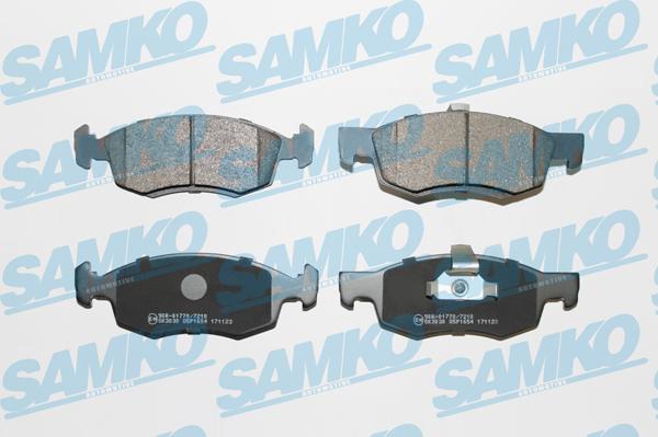 Samko 5SP1654 - Kit de plaquettes de frein, frein à disque cwaw.fr