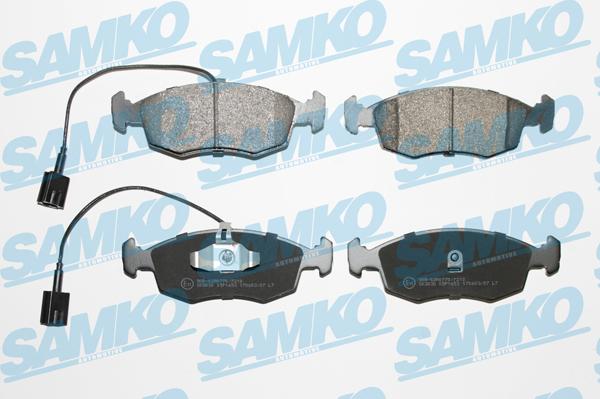 Samko 5SP1653 - Kit de plaquettes de frein, frein à disque cwaw.fr