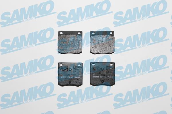 Samko 5SP165 - Kit de plaquettes de frein, frein à disque cwaw.fr