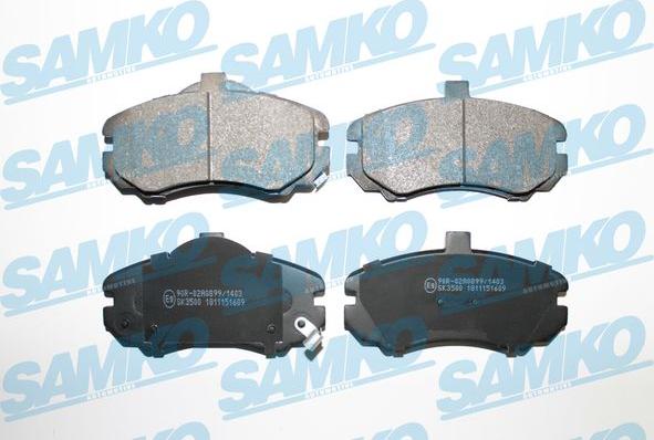 Samko 5SP1609 - Kit de plaquettes de frein, frein à disque cwaw.fr