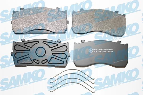 Samko 5SP1683 - Kit de plaquettes de frein, frein à disque cwaw.fr