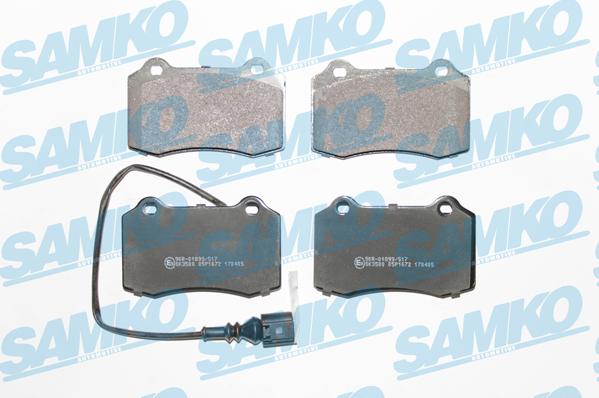 Samko 5SP1672 - Kit de plaquettes de frein, frein à disque cwaw.fr