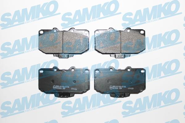 Samko 5SP1027 - Kit de plaquettes de frein, frein à disque cwaw.fr