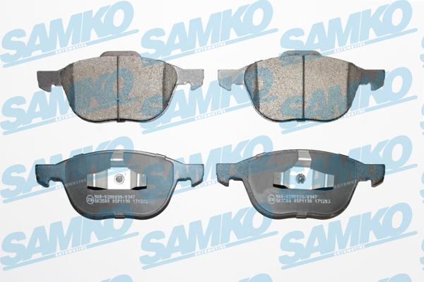 Samko 5SP1190 - Kit de plaquettes de frein, frein à disque cwaw.fr