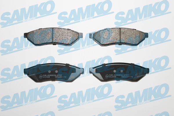 Samko 5SP1198 - Kit de plaquettes de frein, frein à disque cwaw.fr