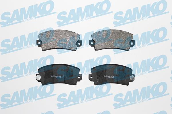 Samko 5SP117 - Kit de plaquettes de frein, frein à disque cwaw.fr