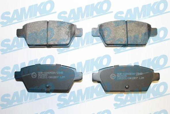 Samko 5SP1807 - Kit de plaquettes de frein, frein à disque cwaw.fr