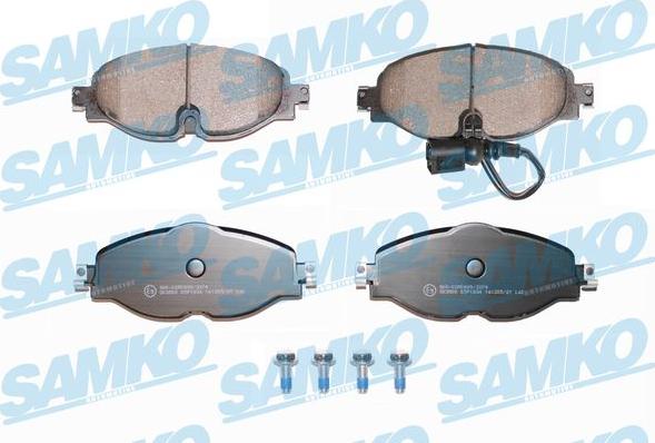 Samko 5SP1834 - Kit de plaquettes de frein, frein à disque cwaw.fr