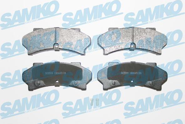 Samko 5SP139 - Kit de plaquettes de frein, frein à disque cwaw.fr