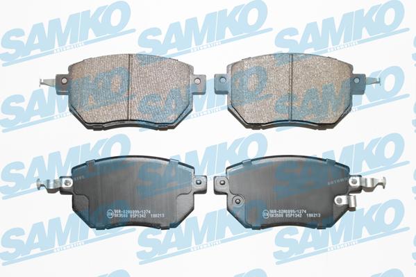 Samko 5SP1342 - Kit de plaquettes de frein, frein à disque cwaw.fr