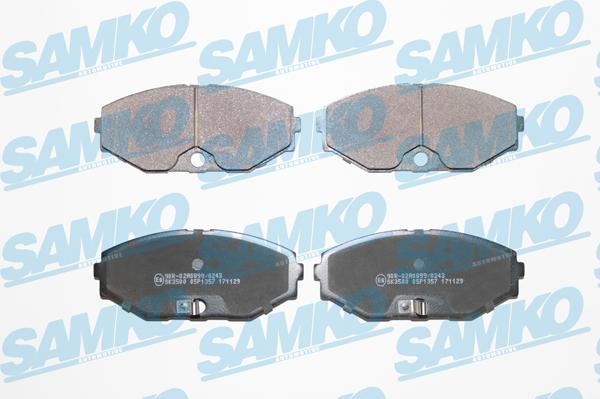 Samko 5SP1357 - Kit de plaquettes de frein, frein à disque cwaw.fr