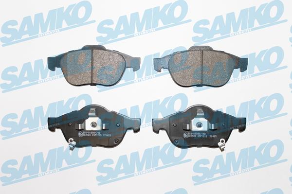 Samko 5SP1215 - Kit de plaquettes de frein, frein à disque cwaw.fr