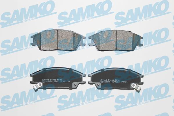 Samko 5SP1222 - Kit de plaquettes de frein, frein à disque cwaw.fr