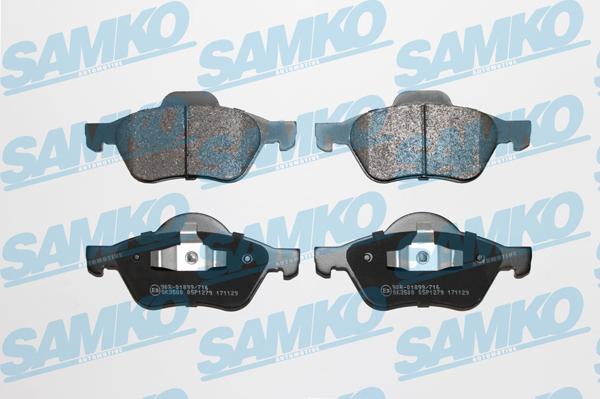 Samko 5SP1279 - Kit de plaquettes de frein, frein à disque cwaw.fr