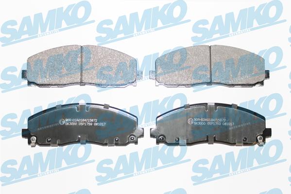 Samko 5SP1759 - Kit de plaquettes de frein, frein à disque cwaw.fr