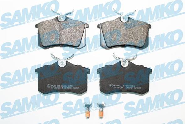 Samko 5SP1788 - Kit de plaquettes de frein, frein à disque cwaw.fr