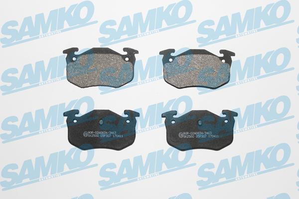 Samko 5SP307 - Kit de plaquettes de frein, frein à disque cwaw.fr