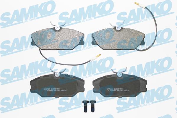 Samko 5SP258 - Kit de plaquettes de frein, frein à disque cwaw.fr