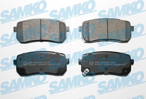 Samko 5SP2046 - Kit de plaquettes de frein, frein à disque cwaw.fr