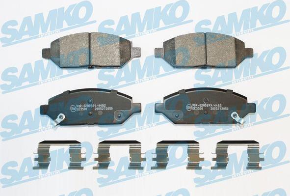 Samko 5SP2050K - Kit de plaquettes de frein, frein à disque cwaw.fr