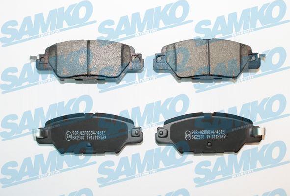 Samko 5SP2069 - Kit de plaquettes de frein, frein à disque cwaw.fr