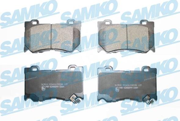 Samko 5SP2086 - Kit de plaquettes de frein, frein à disque cwaw.fr