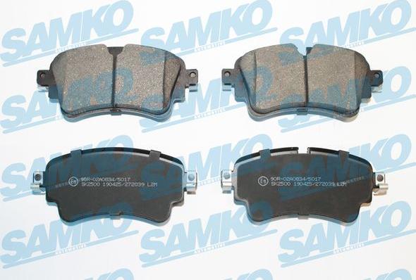 Samko 5SP2039 - Kit de plaquettes de frein, frein à disque cwaw.fr