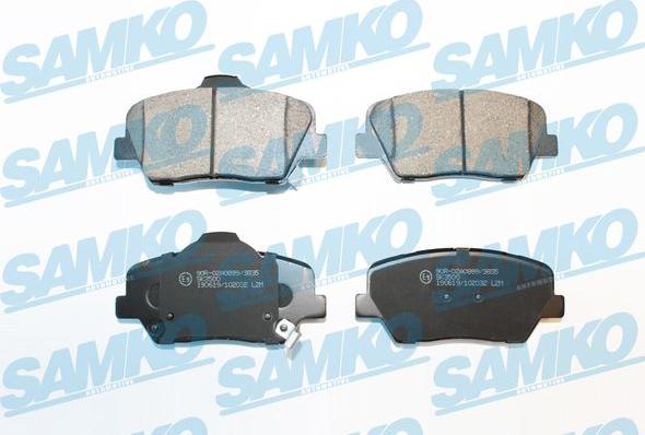 Samko 5SP2032 - Kit de plaquettes de frein, frein à disque cwaw.fr