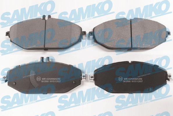 Samko 5SP2037 - Kit de plaquettes de frein, frein à disque cwaw.fr