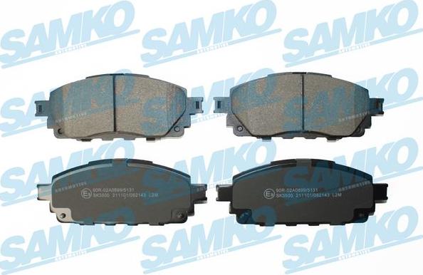 Samko 5SP2143 - Kit de plaquettes de frein, frein à disque cwaw.fr