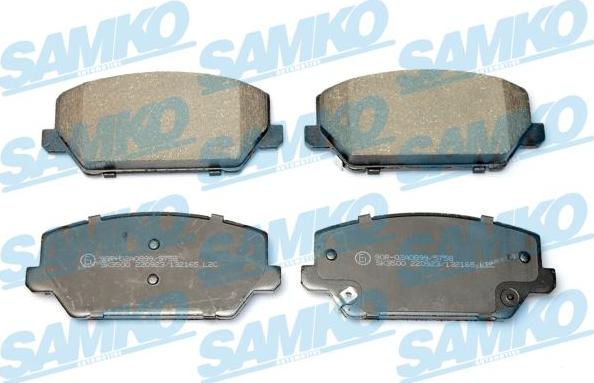 Samko 5SP2165 - Kit de plaquettes de frein, frein à disque cwaw.fr