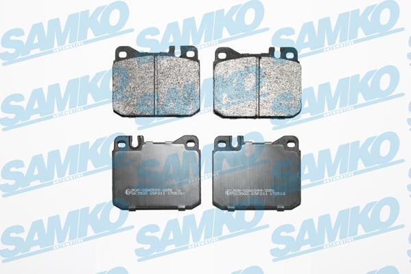 Samko 5SP211 - Kit de plaquettes de frein, frein à disque cwaw.fr