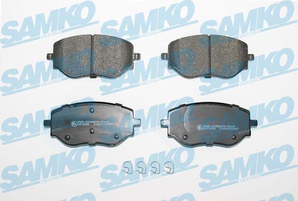 Samko 5SP2187 - Kit de plaquettes de frein, frein à disque cwaw.fr