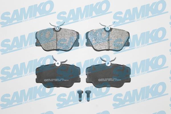 Samko 5SP280 - Kit de plaquettes de frein, frein à disque cwaw.fr