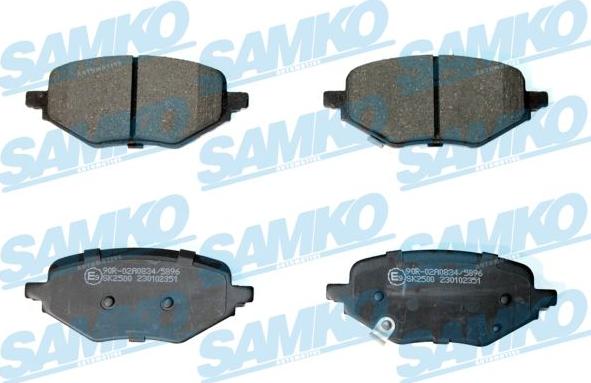 Samko 5SP2351 - Kit de plaquettes de frein, frein à disque cwaw.fr