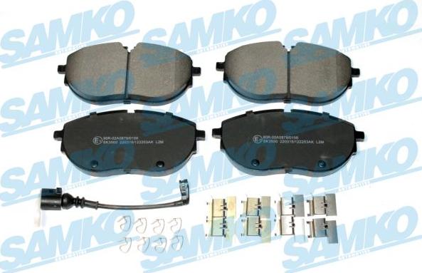 Samko 5SP2253AK - Kit de plaquettes de frein, frein à disque cwaw.fr