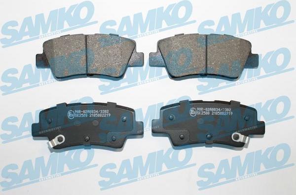 Samko 5SP2219 - Kit de plaquettes de frein, frein à disque cwaw.fr