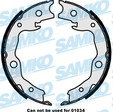 Samko 89870 - Jeu de mâchoires de frein cwaw.fr