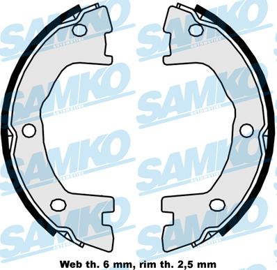 Samko 89250 - Jeu de mâchoires de frein cwaw.fr