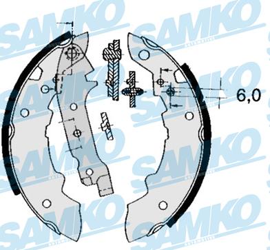 Samko 84470 - Jeu de mâchoires de frein cwaw.fr