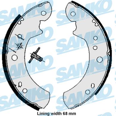 Samko 85060 - Jeu de mâchoires de frein cwaw.fr