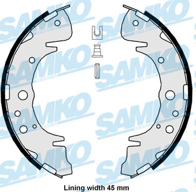 Samko 88020 - Jeu de mâchoires de frein cwaw.fr