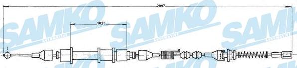 Samko C0590B - Tirette à câble, frein de stationnement cwaw.fr