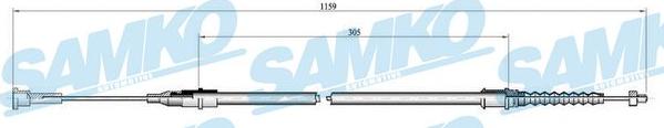 Samko C0563B - Tirette à câble, frein de stationnement cwaw.fr